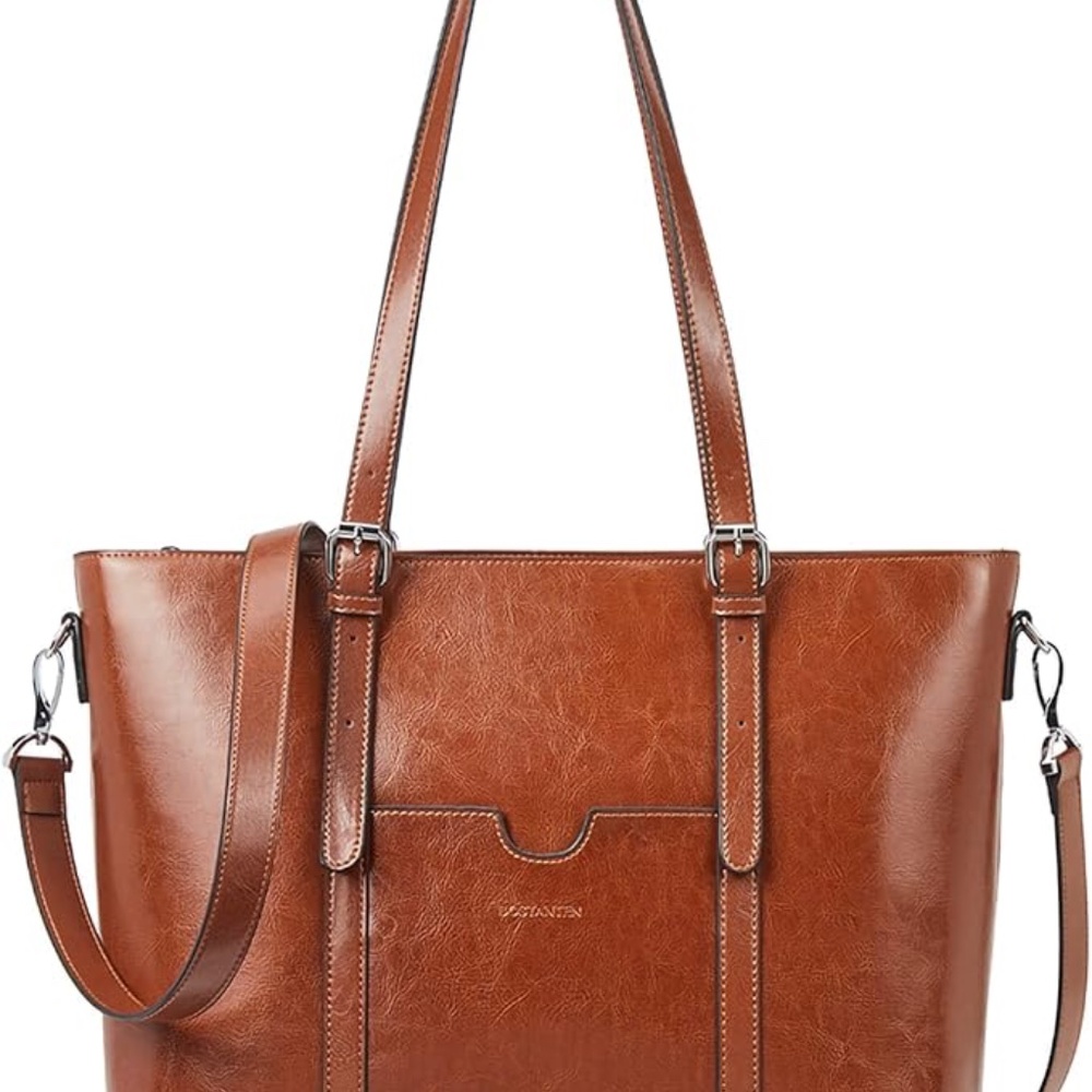 Bostanten Brown Women's Briefcase (Real Leather)